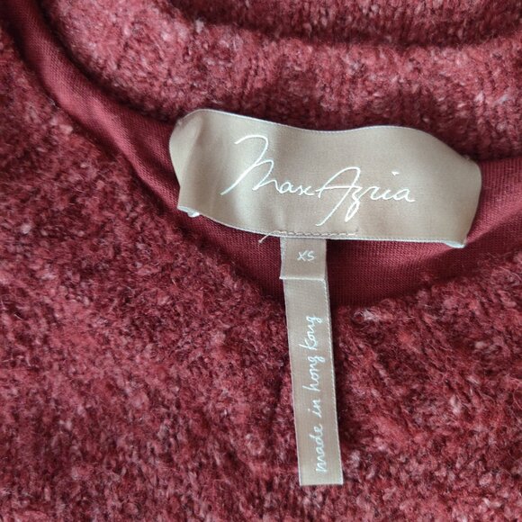 Max Azria Brown Short-sleeved Trapeze A-line Wool Sweater Top XS - Picture 4 of 5